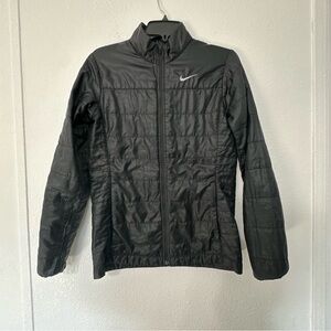 Nike Women's Black Thermal Puffer Golf Jacket Size S Lightweight Full Zip